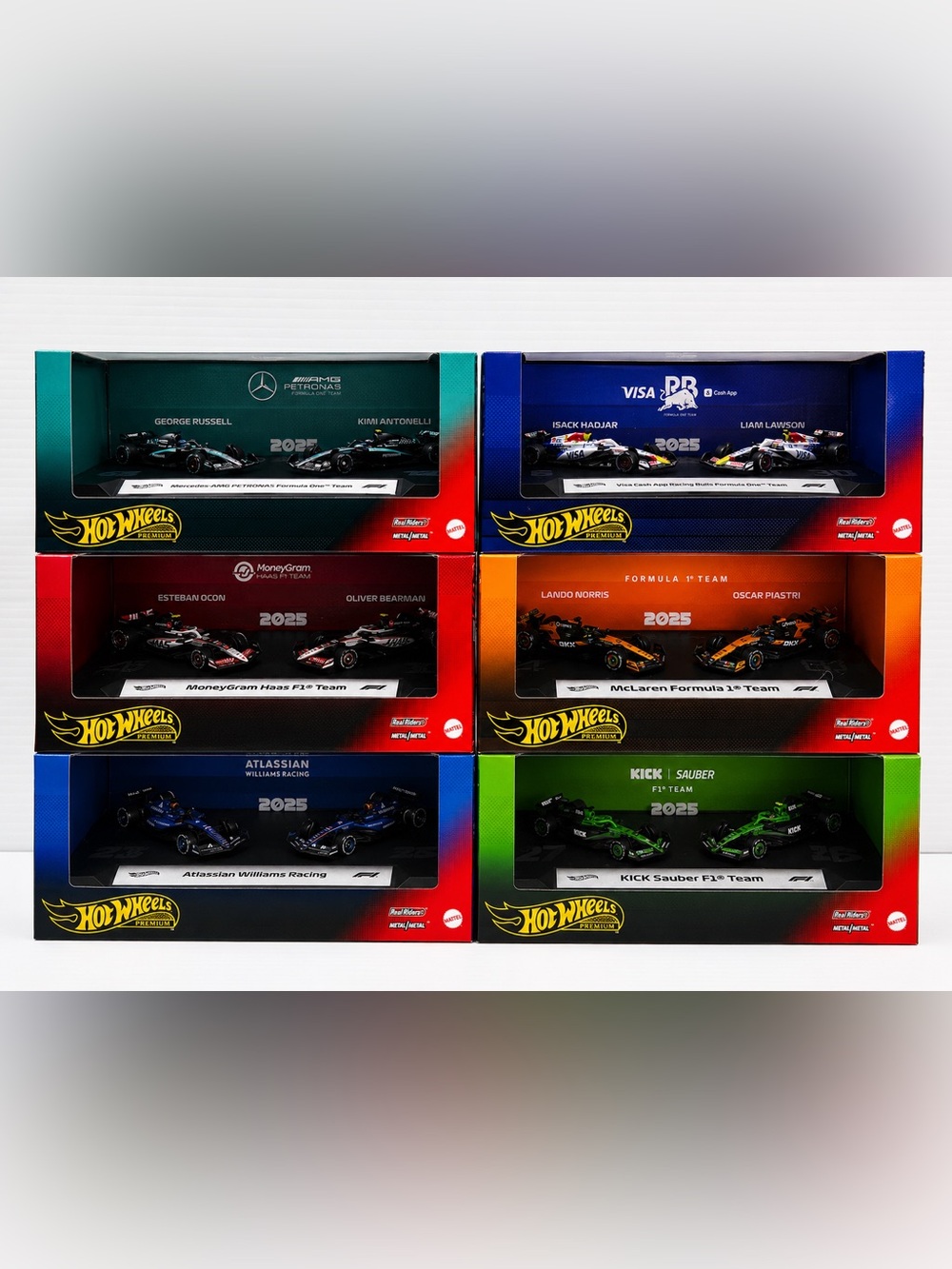 Hot Wheels Premium Formula 1 F1 2025 2-Pack Complete Collection Set of 6 NEW